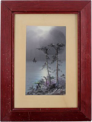 Пишо С. - Лот из двух работ с пейзажами. 1920-е гг. Бумага, смешанная техника Размеры в зеркале 