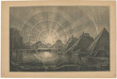 Богаевский Константин Фёдорович - Vanitas. Лист XX из альбома &laquo;Автолитографии. Двадцать рисунков 