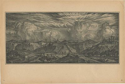 Богаевский Константин Фёдорович - Древняя земля. Лист III из альбома &laquo;Автолитографии. Двадцать 