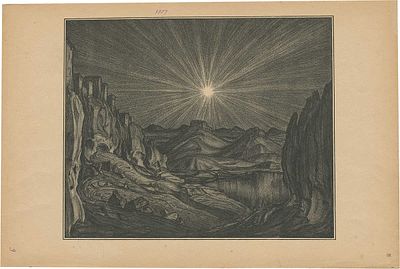 Богаевский Константин Фёдорович - Ночь. Лист IX из альбома &laquo;Автолитографии. Двадцать рисунков 