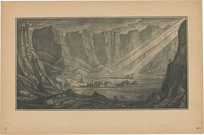 Богаевский Константин Фёдорович - Прошлое. Лист XIX из альбома &laquo;Автолитографии. Двадцать рисунков 