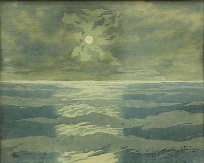 Волошин Максимилиан Александрович (1877‑1932)
"Лунная дорожка на море", 1928 г. 1928 г. Россия. 