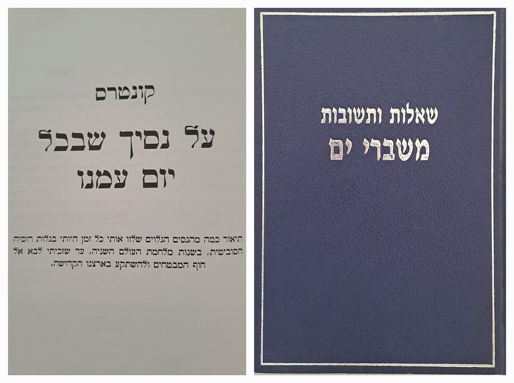 שו"ת משברי ים - מאת הרב משה הלוי שטיינברג ראב"ד פרמישלאן, הוף וקריית ים - עם קונטרס "על נסיך 
