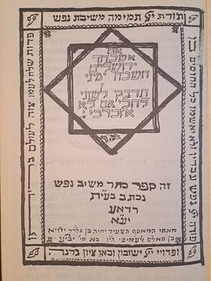 פקסמיליה של כתב יד תימני מהעיר רדאע של ספר משיב נפש - מאת הרב יחיא בן יחיא בן סלאם.