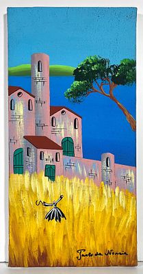 PAOLO DA NORCIA, 40 X 20 cm, olio su tela, autentica dell'artista su fotografia - PAOLO DA NORCIA 