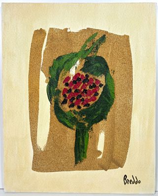 GASTONE BREDDO, 50 X 40 cm, olio su tela, autentica dell'artista su fotografia - GASTONE BREDDO 