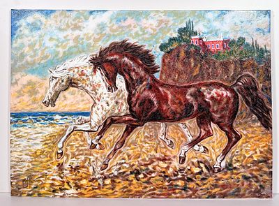 GIOVANFRANCESCO GONZAGA, 50 X 70 cm, serigrafia su tela - esemplare H.C. - GIOVANFRANCESCO GONZAGA 