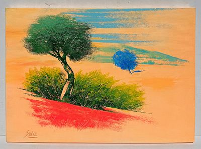 SOAVE MARIO, 50 X 70 cm, ”Alberi” Olio su tela - SOAVE MARIO, 50 X 70 cm, ”Alberi” Olio su tela