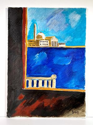 GASTONE BREDDO, 50 X 70 cm, olio su tela - autentica dell'artista su fotografia - GASTONE BREDDO 