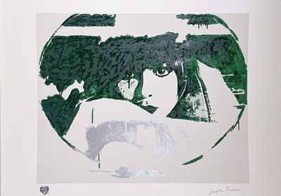 GIOSETTA FIORONI, 70 X 100 cm, “Doppio Liberty Green” Serigrafia polimaterica... - GIOSETTA 