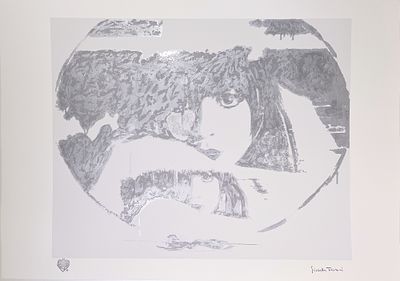 GIOSETTA FIORONI, 70 X 100 cm, “Doppio Liberty Silver” Serigrafia... - GIOSETTA FIORONI, 70 X 100 