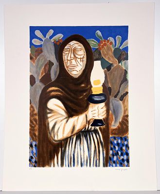 GIUSEPPE MIGNECO, 80 X 65 cm, Litografia su carta - GIUSEPPE MIGNECO, 80 X 65 cm, Litografia su carta