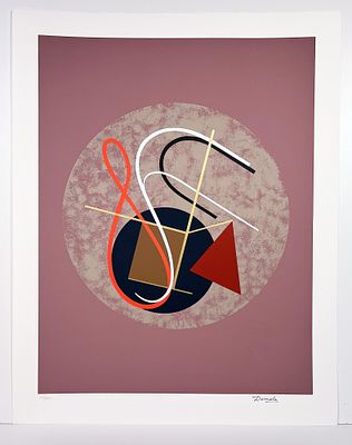 C&egrave;SAR DOMELA, 75 X 59 cm, Serigrafia sua carta Firma in basso a destra... - CèSAR DOMELA 