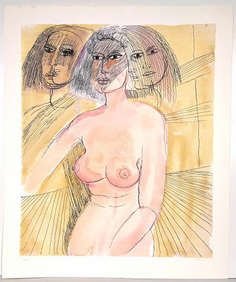 BRUNO CASSINARI, 85 X 70 cm, Litografia su Carta Firmato a mano in basso a... - BRUNO CASSINARI 