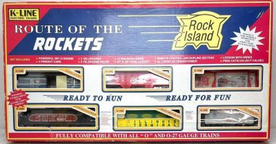 Modern Era K Line O gauge 1527 Route of the Rockets set. Modern Era K Line O gauge 1527 Route of 