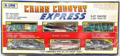 Modern Era K Line O gauge Cross Country Express 1901 set in original box. Trains are very clean 