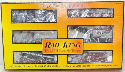Modern Era MTH Rail King O gauge 7001 Wabash 6 car freight set in original box. Trains are 