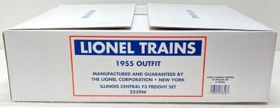 Modern Era Lionel O gauge 38358 1955 Illinois Central F3 freight set 2239W in original box. 