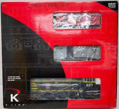Modern Era K Line O gauge diesel freight set in original box K2299-0537A Belt Railway. Company 