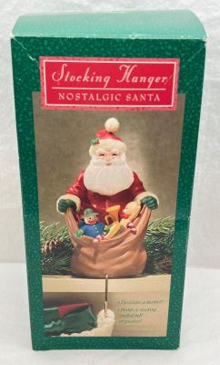 Hallmark Keepsake Ornaments Stocking Hanger Nostalgic Santa. This lot includes Nostalgic Santa 
