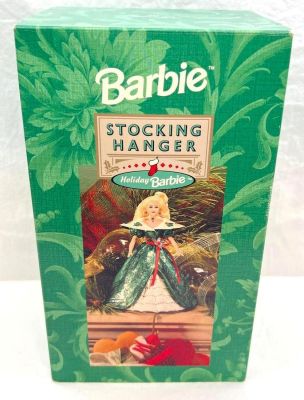 Hallmark Keepsake Ornaments 1996 Holiday Barbie Stocking Hanger. This great ornament is used 