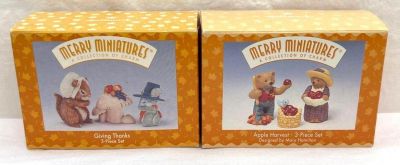 Hallmark Keepsake Ornaments lot of two Merry Miniatures 1996 and 1997 A Collection of Charm. Hall 