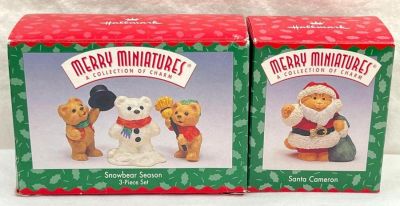 Hallmark Keepsake Ornaments lot of two 1997 Merry Miniatures Snowbear Season and more. This lot 