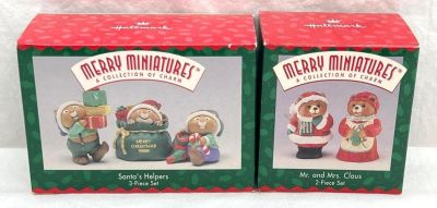 Hallmark Keepsake Ornaments lot of two Merry Miniatures 1996 Santas Helpers and more. This lot 