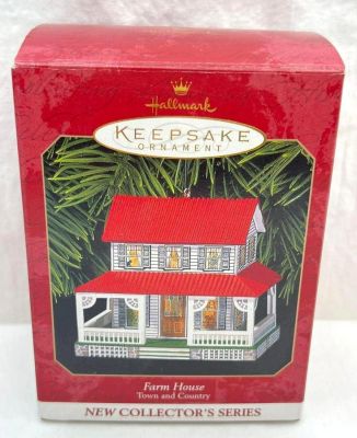 Hallmark Keepsake Ornaments Town and Country Collectors Series Farm House first in series. Hallma 