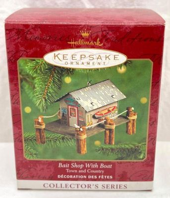 Hallmark Keepsake Ornaments Town And Country Collector Series Bait Shop With Boat second in the. 