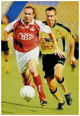 תצלומים כדורגל. תצלום סטפן קוביקה במדי ביתר ירושלים