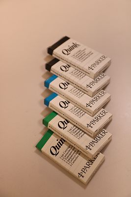 אוסף וינטג' של 6 חפיסות של מיכלי דיו קטנים לעטים נובעים (Ink cartriges) , כל קופסה כוללת חמישה 