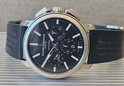 שעון מהמם במצב מעולה של חברת Baume & Mercier, ג'נבה שוויץ, מנגנון אוטומטי ללא סוללה מדגם 