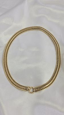 שרשרת חוליות וינטג' יוקרתית עם נוכחות 14k במשקל של 24.07 גרם. פריט מיוחד מתאים ליומיום 