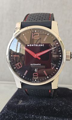 שעון יוקרתי של חברת Montblanc, מנגנון אוטומטי Timewalker, אבזם שעון מקורי, כולל קופסה. שעון 