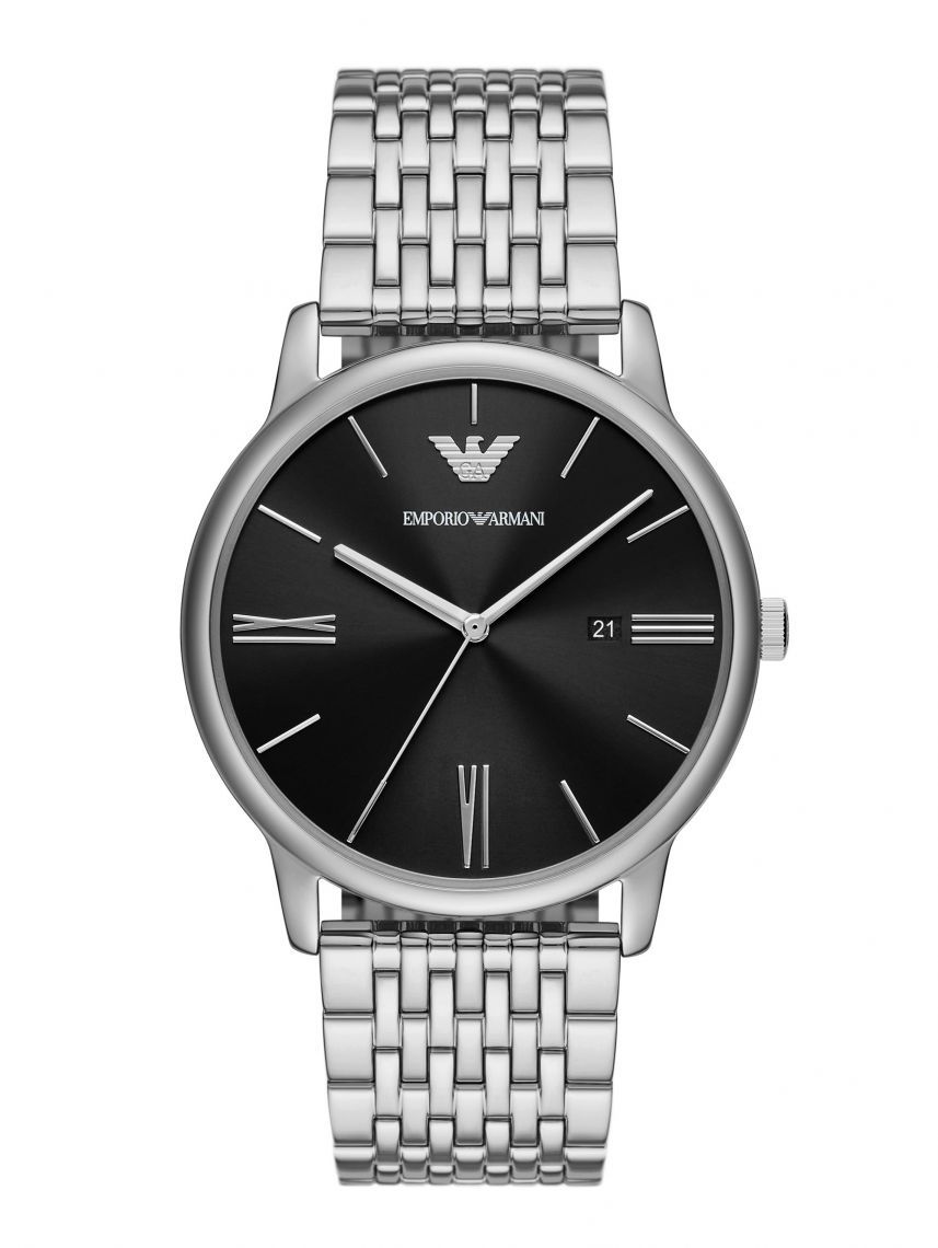 Armani Watch Black Dial Steel Brac שעון חדש לגמרי ישירות מהחנות, בעקבות החלפת קולקציה/ עודפי 