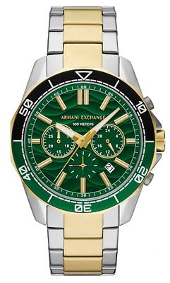 Armani Exchange Men Watch Green Dial Bico Brac שעון חדש לגמרי ישירות מהחנות, בעקבות החלפת 
