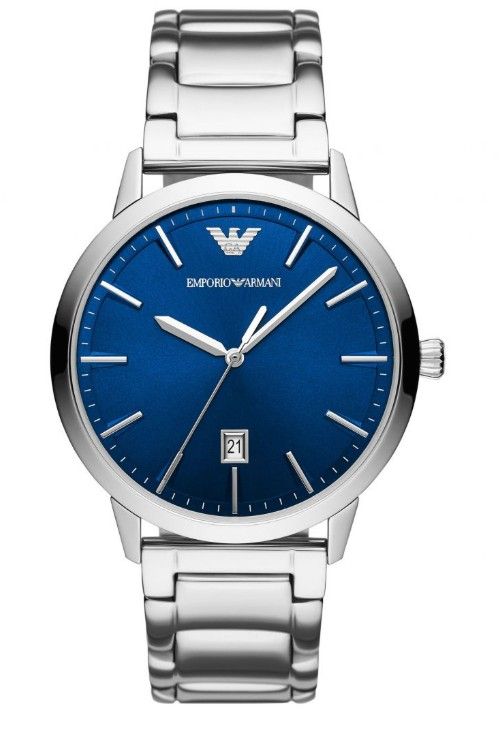 Armani Watch Blue Dial Steel Brac שעון חדש לגמרי ישירות מהחנות, בעקבות החלפת קולקציה/ עודפי 