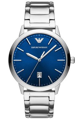 Armani Watch Blue Dial Steel Brac שעון חדש לגמרי ישירות מהחנות, בעקבות החלפת קולקציה/ עודפי 