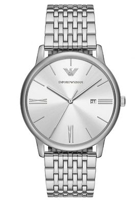 Armani Men Watch Silver Dial Steel Brac שעון חדש לגמרי ישירות מהחנות, בעקבות החלפת קולקציה/ 