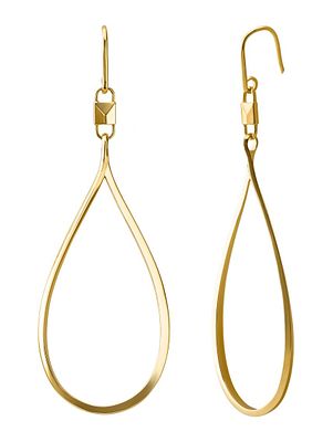 Michael Kors Earing Gold 14k Plated-Disc עגילים מקוריים של חברת מייקל קורס מצופים זהב חדש 