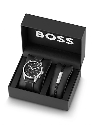 Hugo Boss Watch&Bracelet Set-DISC סט יפייפה חדש לגמרי מהחנות באריזה מקורית של חברת הוגו בוס 