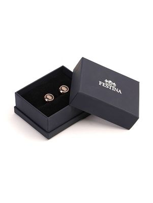 Festina Cufflinks Rose Gold Blue Navy זוג חפתים יוקרתיים של חברת פסטינה היוקרתית חדש מהחנות 