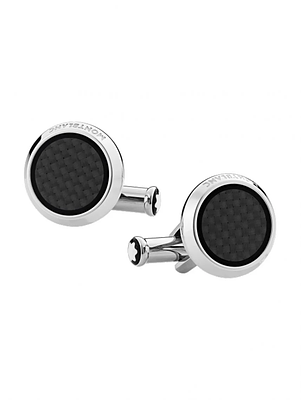 Cufflinks Extreme 2.0 Round Steel Black Montblanc זוג חפתים יוקרתיים של חברת מון בלאן היוקרתית 