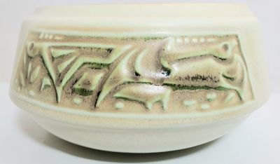 קערת "פל קרמיק" קרמיקה ישראלית, חתומה, קוטר 23 ס"מ