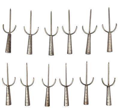 סט 12 קיסמי קילשון, ידיות כסף 925, חתומים, אורך 6.5 ס"מ