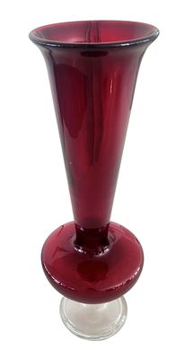 אגרטל זכוכית "מורנו" איטליה, גובה 35 ס"מ