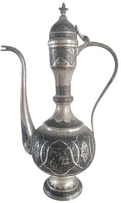 Most Attractive Item! Ewer, ceremonial water kettle, silver 84 Iran 1940-50, handmade by the 