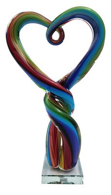 פסל זכוכית "מורנו" איטליה, אמנותי, צבעוני ואיכותי, חתום, גובה 34 ס"מ. 
פריט שביר או בגודל ו/או 