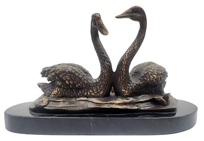 זוג ברבורים, מיגל פרננדו לופז - מילו (1955) MIGUEL FERNANDO LOPEZ - MILO, פסל ברונזה על בסיס 